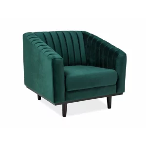 Fotoliu ASPREY 1 Catifea VERDE  / WENGE