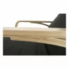 Fotoliu balansoar, lemn natural de mesteacan, material textil gri, SIVERT