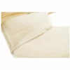 Fotoliu balansoar, lemn pin, textil crem, SIVERT