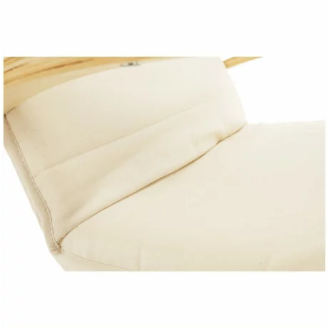 Fotoliu balansoar, lemn pin, textil crem, SIVERT