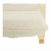 Fotoliu balansoar, lemn pin, textil crem, SIVERT