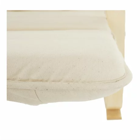 Fotoliu balansoar, lemn pin, textil crem, SIVERT