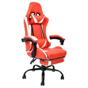 Fotoliu birou/gaming, negru/alb/rosu, OZGE NEW