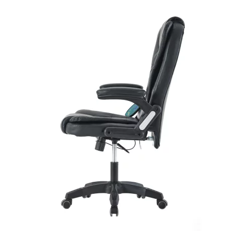 Fotoliu de birou cu functie de masaj, negru, TYLER NEW