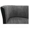 Fotoliu de club, piele eco negru/material gri, CUBA