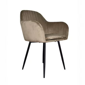 Fotoliu de design, catifea Velvet gri maroniu Taupe, ZIRKON