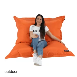 Fotoliu tip sac, material textil portocaliu, GETAF