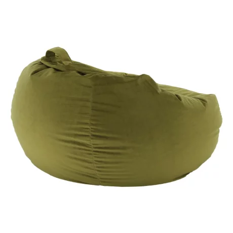 Fotoliu tip sac, material textil verde masliniu, TRIKALO