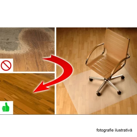 Protectie podea sub scaun, transparenta, 100x70 cm, 0, 5 mm, ELLIE NEW TYP 1