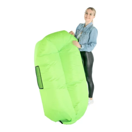 Geanta scaun gonflabila / geanta lenesa, verde, LEBAG