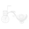 Ghiveci de flori RETRO in forma de bicicleta, alb, ALENTO
