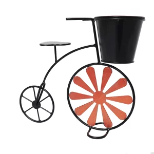Ghiveci RETRO in forma de bicicleta, visiniu / negru, SEMIL