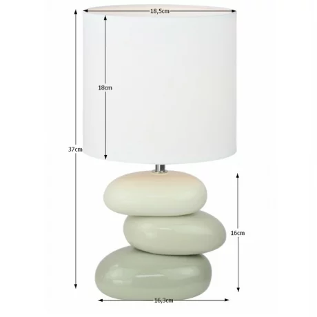 Lampa ceramica de masa, alb/gri, QENNY TYP 4 AT16275