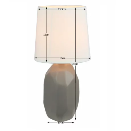 Lampa ceramica, tufa gri / maro, QENNY TYPE 3 AT15556