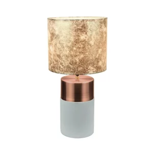 Lampa de masa, gri-maro/roz-auriu/model auriu, QENNY TYPUL 18