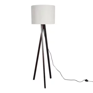 Lampa pe picior, alb/lemn negru, LILA TYP 9 LS6062