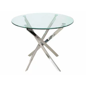 Masa AGIS TRANSPARENT/Crom 90X90