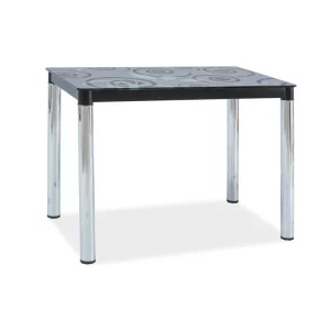 Masa DAMAR II Negru/Crom 100x60