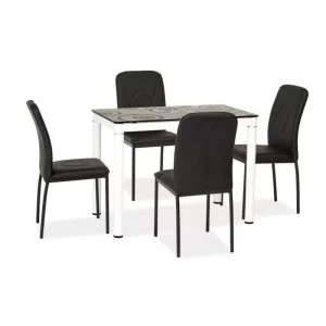 Masa DAMAR Negru/ALB Cadru  100X60