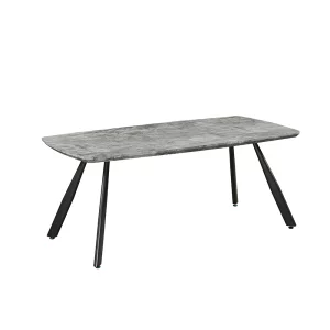 Masa de luat masa, gri carbon / negru, 180x90 cm, ADELON