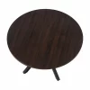 Masa de sufragerie, stejar inchis / negru, diametru 120 cm, MEDOR
