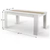 Masa dining, alba/stejar sonoma, 140x80 cm, RADIM NEW