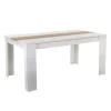 Masa dining, alba/stejar sonoma, 140x80 cm, RADIM NEW