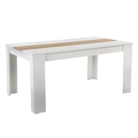 Masa dining, alba/stejar sonoma, 140x80 cm, RADIM NEW