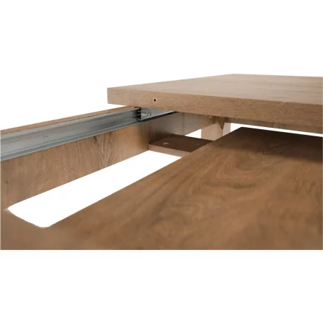 Masa extensibila pentru dining, stejar lefkas inchis, 160-203x90 cm, MONTANA STW