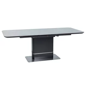 Masa PALLAS CERAMIC Gri EfectMARMURAa/Negru MAT 160(210)x90