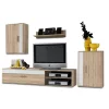 Mobilier de living, alb/stejar sonoma, ASOLE