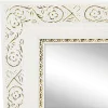Oglinda de podea, alb/ornament auriu, LAVAL