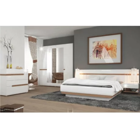 Pat 160, alb extra luciu ridicat HG/stejar sonoma truflu inchis, LYNATET TYP 92