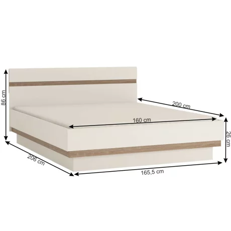 Pat 160, alb extra luciu ridicat HG/stejar sonoma truflu inchis, LYNATET TYP 92