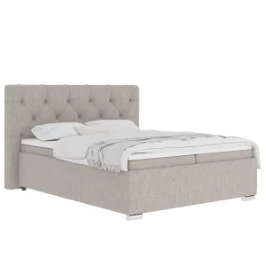 Pat boxspring 160x200, gri-maro, MORINA