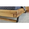 Pat din lemn, picioare metalice Laura: latimea patului - 200 x 200 cm