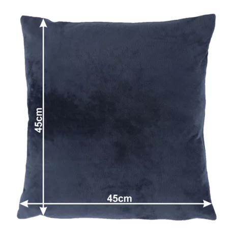 Perna, material textil de catifea albastru inchis, 45x45, ALITA TIPUL 6