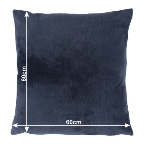Perna, material textil de catifea albastru inchis, 60x60, OLAJA TIPUL 6