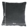 Perna, material textil de catifea gri inchis, 60x60, OLAJA TIPUL 8
