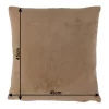 Perna, material textil de catifea maro deschis, 45x45, ALITA TIPUL 4