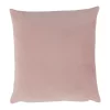 Perna, material textil de catifea roz pudra, 60x60, OLAJA TIPUL 2