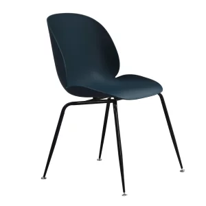 Scaun, albastru inchis / negru, plastic / metal, SONAIA