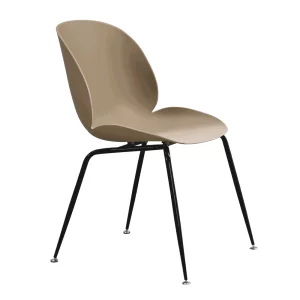Scaun, bej / negru, plastic / metal, SONAIA