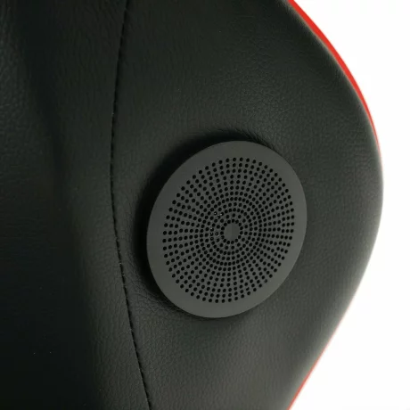 Scaun de birou / joc cu difuzoare Bluetooth, negru / rosu, CARPI