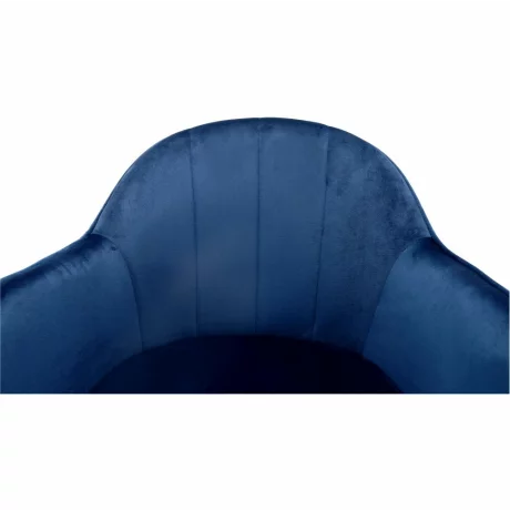 Scaun de birou, material textil din catifea albastru / crom, EROL