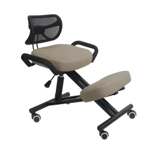 Scaun de ingenunchiere ergonomic, gri-maro Taupe / negru, RUFUS