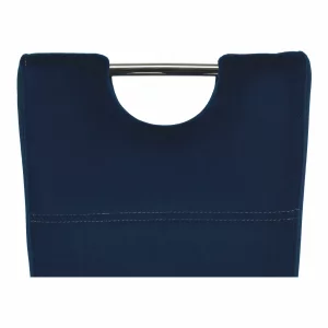Scaun de masa, tesatura albastra din catifea / cusaturi deschise, ABIRA NEW