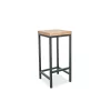 Scaun inalt de bar METRO H-1 Furnir NATURAL Stejar/Negru