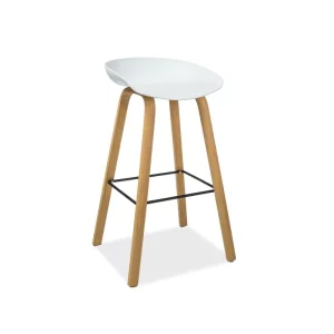 Scaun inalt de bar STING Culoare Stejar/ALB