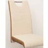 Scaun, material textil bej/piele ecologica bej/crom, IZMA
